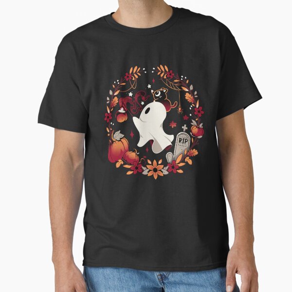 Spooky Wishes Cute Halloween Ghost - Adult & Kids T-Shirts, Sweatshirts & Hoodies apparel design preview 1
