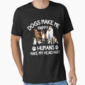 Dogs Make Me Happy Humans My Head Hurt - Adult & Kids T-Shirts, Sweatshirts & Hoodies apparel design preview 1