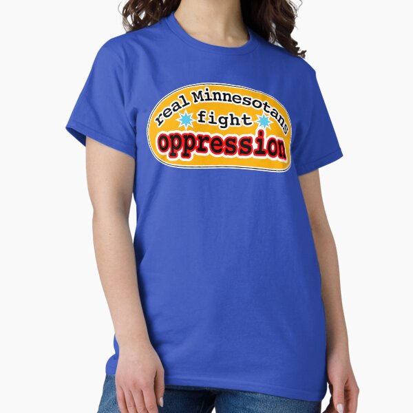 Real Minnesotans fight oppression, orange background - Adult & Kids T-Shirts, Sweatshirts & Hoodies apparel design preview 1