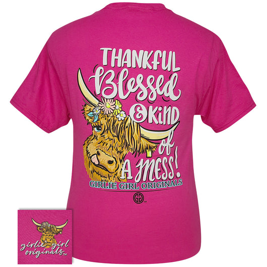 Girlie Girl Originals Thankful Blessed Mess - Adult & Kids T-Shirts, Sweatshirts & Hoodies apparel design preview 1