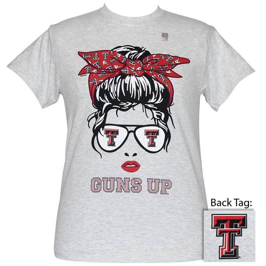 Girlie Girl Originals Preppy Texas Tech Messy Bun - Adult & Kids T-Shirts, Sweatshirts & Hoodies apparel design preview 1