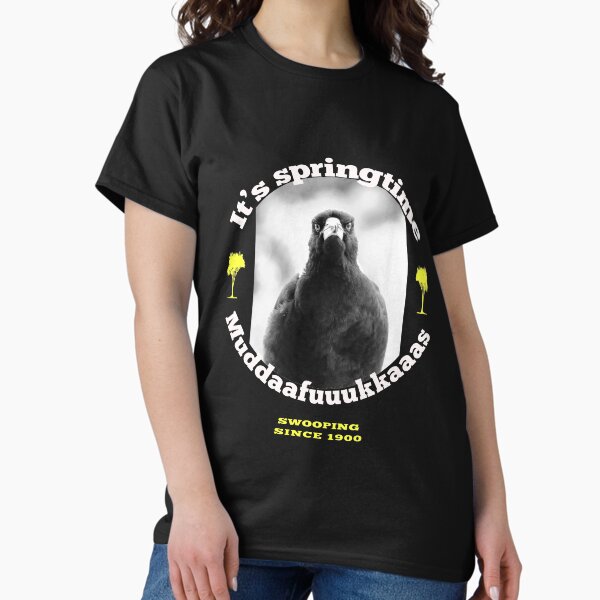 Springtime Magpie Swooping - Adult & Kids T-Shirts, Sweatshirts & Hoodies apparel design preview 1