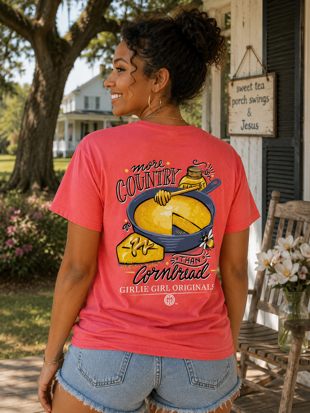 Girlie Girl Originals More Country Than Cornbread - Adult & Kids T-Shirts, Sweatshirts & Hoodies apparel design preview 1