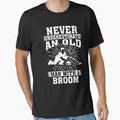 Never Underestimate an Old Man With A Broom - Adult & Kids T-Shirts, Sweatshirts & Hoodies apparel design preview 1