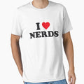 I Love Nerds Geek Typography Retro - Adult & Kids T-Shirts, Sweatshirts & Hoodies apparel design preview 1