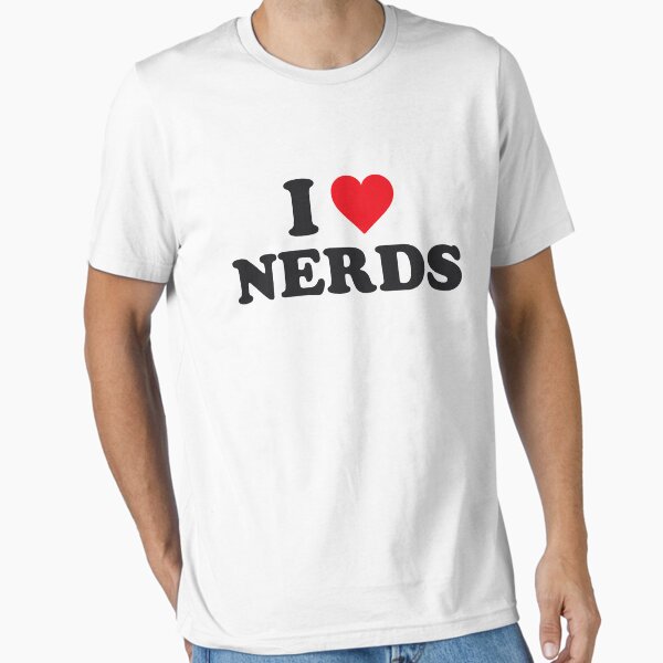 I Love Nerds Geek Typography Retro - Adult & Kids T-Shirts, Sweatshirts & Hoodies apparel design preview 1