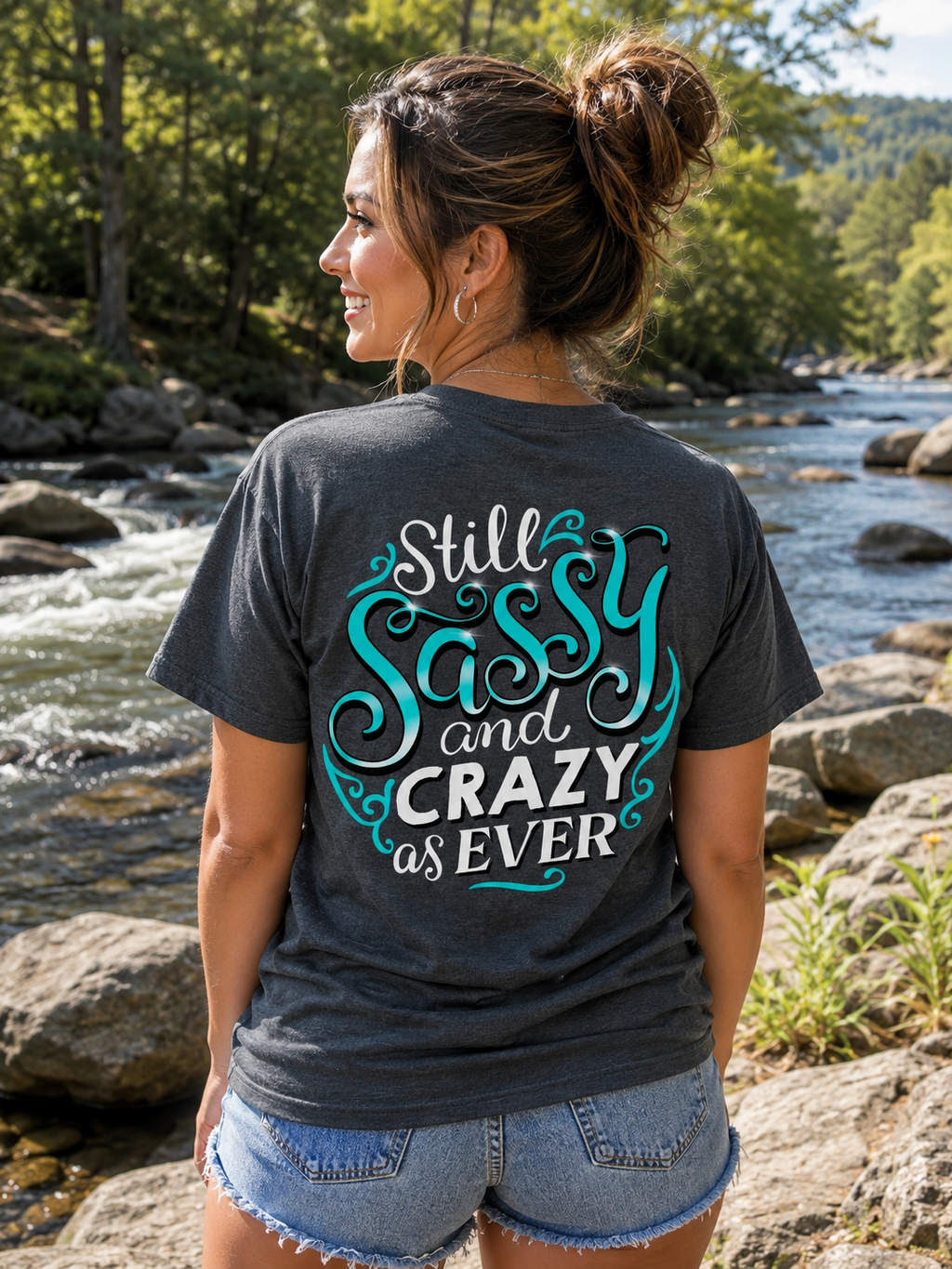 Southern Attitude Sassy and Crazy as Ever - Adult & Kids T-Shirts, Sweatshirts & Hoodies apparel design preview 1