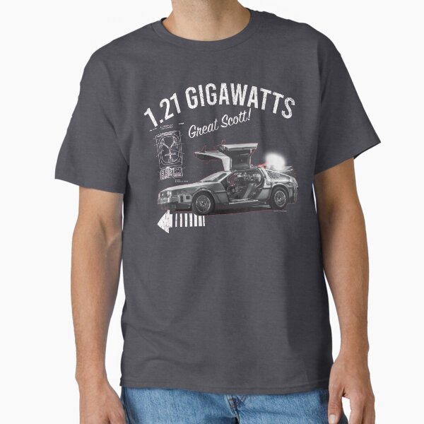 Back to the Future 1.21 Gigawatts DeLorean Car UCS - Adult & Kids T-Shirts, Sweatshirts & Hoodies apparel design preview 1