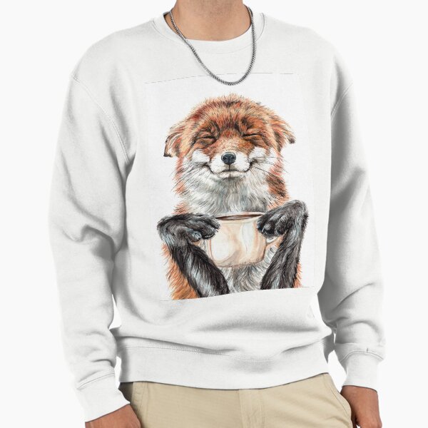 Morning Fox cute coffee animal - Adult & Kids T-Shirts, Sweatshirts & Hoodies apparel design preview 1