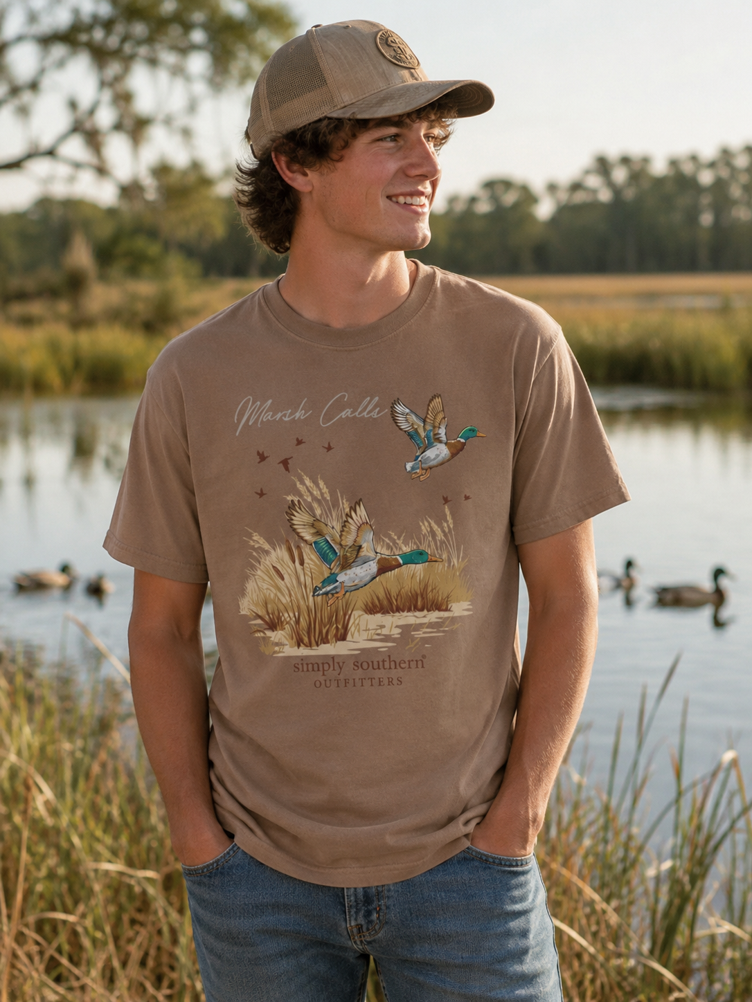 Simply Southern Marsh Duck Mineral Washed - Adult & Kids T-Shirts, Sweatshirts & Hoodies apparel design preview 1