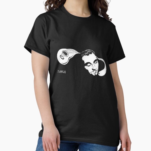 Django Reinhardt Gypsy Jazz Guitarist Smoke Guitar - Adult & Kids T-Shirts, Sweatshirts & Hoodies apparel design preview 1