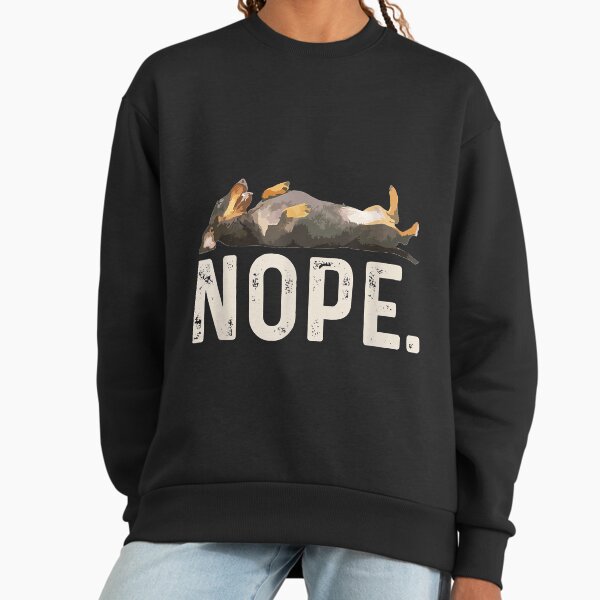 Nope Lazy Dachshund - Adult & Kids T-Shirts, Sweatshirts & Hoodies apparel design preview 1