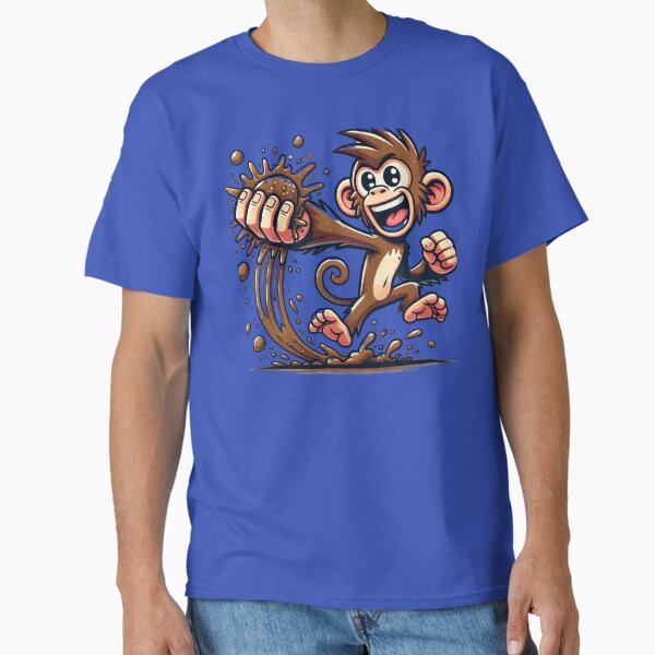 Poop Flinging Monkey - Adult & Kids T-Shirts, Sweatshirts & Hoodies apparel design preview 1