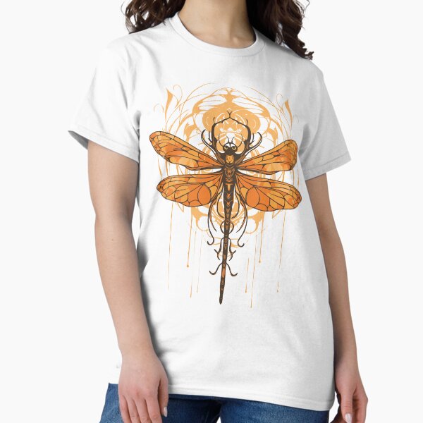 Art Nouveau orange Dragonfly - Adult & Kids T-Shirts, Sweatshirts & Hoodies apparel design preview 1