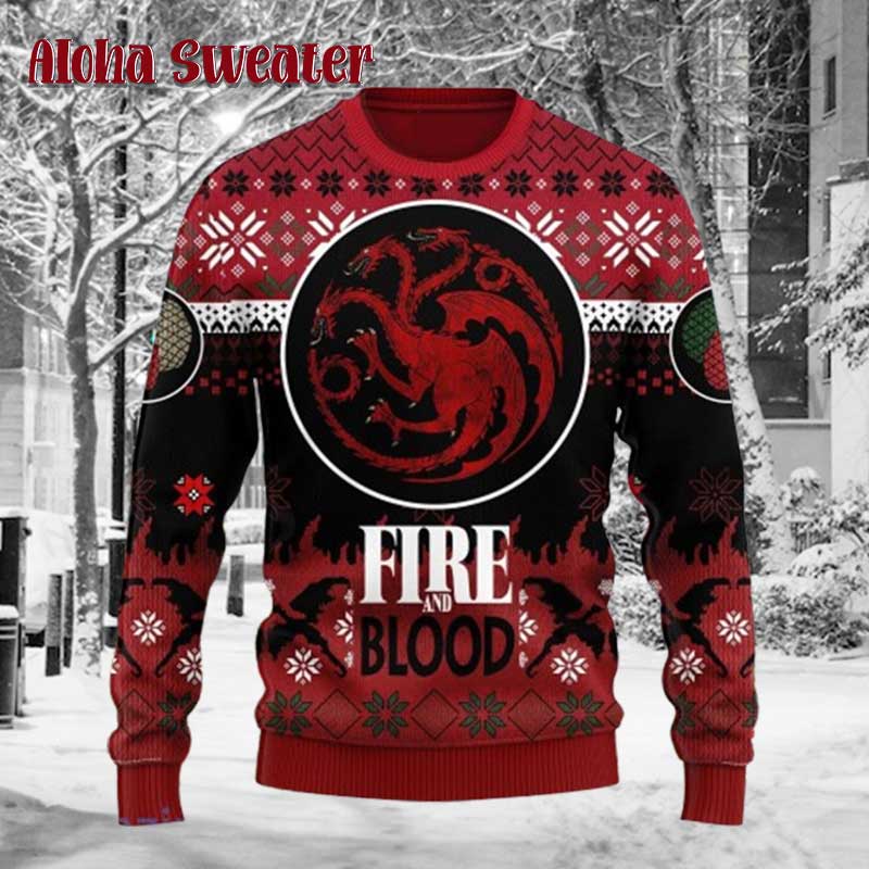 Dracarystmas Game Of Thrones Ugly Christmas Sweater product image 2