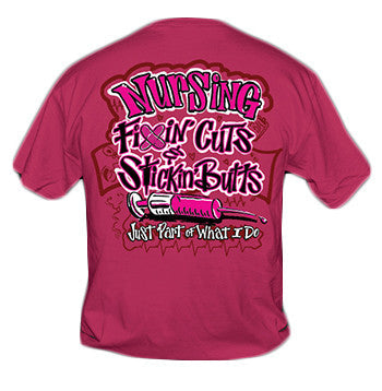 Sweet Thing Funny Nurse Fixin Cuts Neon Pink RN CNA - Adult & Kids T-Shirts, Sweatshirts & Hoodies apparel design preview 1