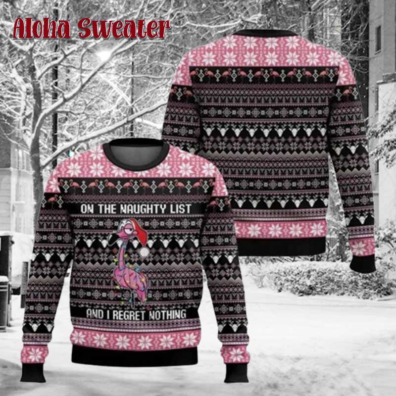 Flamingo Together This Holiday Ugly Christmas Sweater product image 3