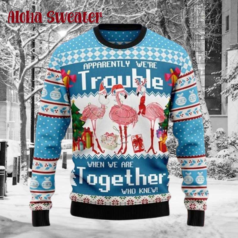 Flamingo Together This Holiday Ugly Christmas Sweater product image