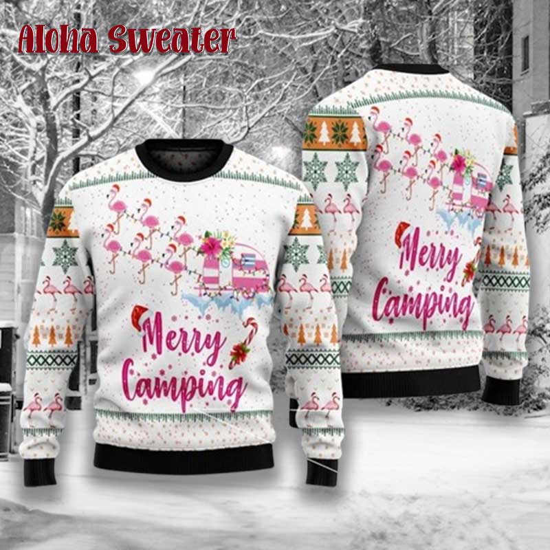 Flamingo Together This Holiday Ugly Christmas Sweater product image 2