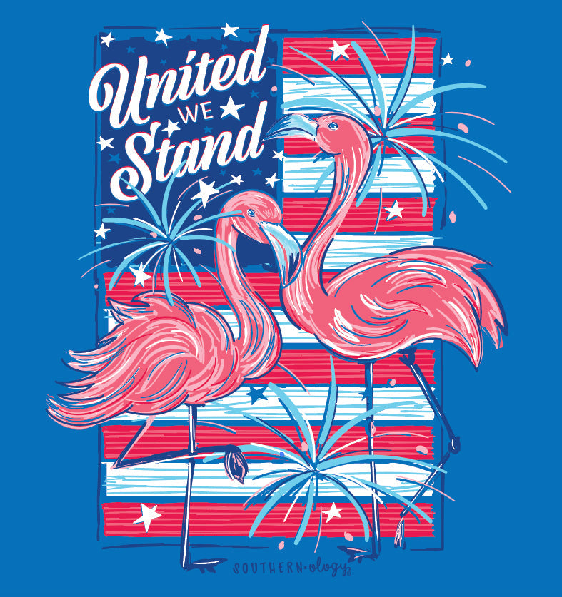 Southernology Flamingo United We Stand USA Comfort - Adult & Kids T-Shirts, Sweatshirts & Hoodies apparel design preview 2