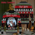 Freddy Claws Custom Name Halloween Ugly Christmas Sweater product image