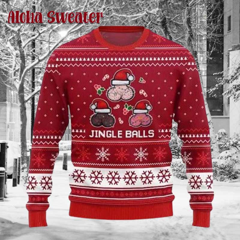 Blue Vers Jingle Balls Naughty Ugly Christmas Sweater product image 2