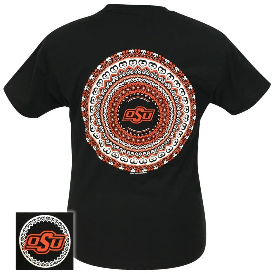 Oklahoma State Preppy Mandala - Adult & Kids T-Shirts, Sweatshirts & Hoodies apparel design preview 1