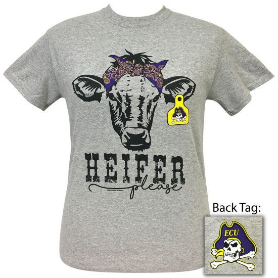 ECU East Carolina Pirates Preppy Heifer Please Cow - Adult & Kids T-Shirts, Sweatshirts & Hoodies apparel design preview 1