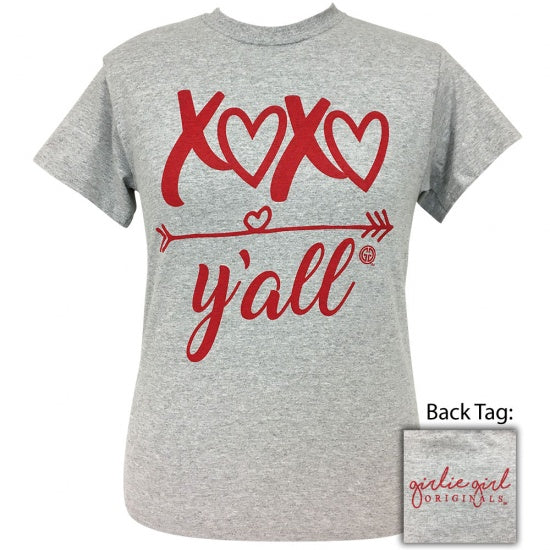 Girlie Girl Originals Preppy Xoxo Sports Grey - Adult & Kids T-Shirts, Sweatshirts & Hoodies apparel design preview 1