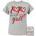 Girlie Girl Originals Preppy Xoxo Sports Grey - Adult & Kids T-Shirts, Sweatshirts & Hoodies apparel design preview 1