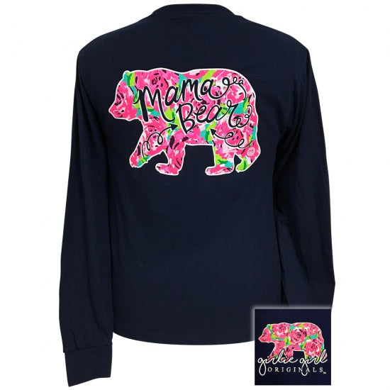 Girlie Girl Originals Preppy Watercolor Mama Bear - Adult & Kids T-Shirts, Sweatshirts & Hoodies apparel design preview 1