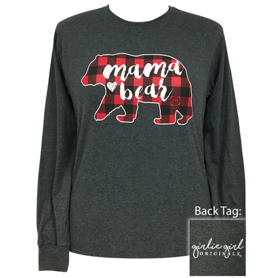 Girlie Girl Originals Preppy Plaid Mama Bear - Adult & Kids T-Shirts, Sweatshirts & Hoodies apparel design preview 1