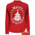 Girlie Girl Originals Preppy Merry Christmas Tree - Adult & Kids T-Shirts, Sweatshirts & Hoodies apparel design preview 1