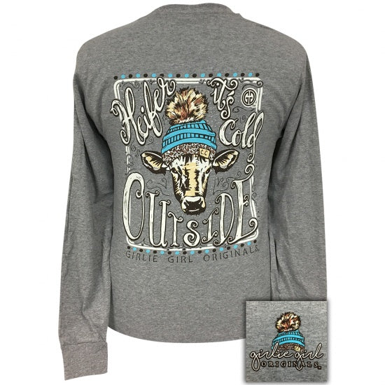 Girlie Girl Preppy Heifer it's Cold Outside - Adult & Kids T-Shirts, Sweatshirts & Hoodies apparel design preview 1