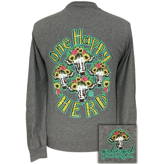 Girlie Girl Originals Preppy One Happy Herd - Adult & Kids T-Shirts, Sweatshirts & Hoodies apparel design preview 1