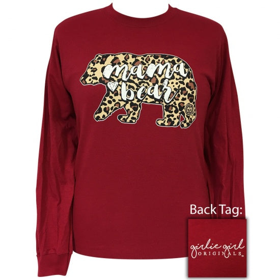 Girlie Girl Originals Preppy Mama Bear Leopard - Adult & Kids T-Shirts, Sweatshirts & Hoodies apparel design preview 1