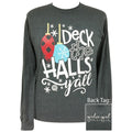 Girlie Girl Preppy Deck The Halls Y'all Holiday - Adult & Kids T-Shirts, Sweatshirts & Hoodies apparel design preview 1