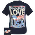 Sale Girlie Girl Originals Preppy Love And The USA - Adult & Kids T-Shirts, Sweatshirts & Hoodies apparel design preview 1