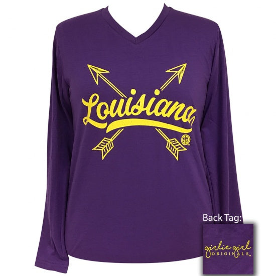 SALE Girlie Girl Preppy Louisiana Arrows V-Neck - Adult & Kids T-Shirts, Sweatshirts & Hoodies apparel design preview 1