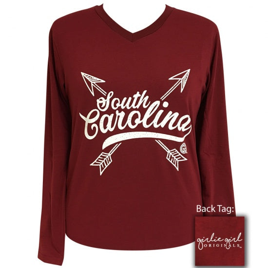 Girlie Girl Preppy South Carolina Arrows V-Neck - Adult & Kids T-Shirts, Sweatshirts & Hoodies apparel design preview 1