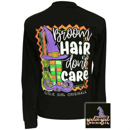Sale Girlie Girl Broom Hair Don"t Care Witch Fall - Adult & Kids T-Shirts, Sweatshirts & Hoodies apparel design preview 1