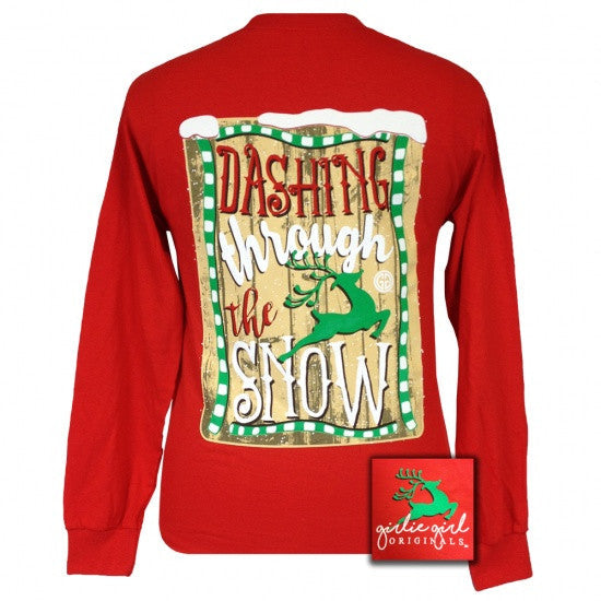Girlie Girl Originals Dashing through the Snow - Adult & Kids T-Shirts, Sweatshirts & Hoodies apparel design preview 1