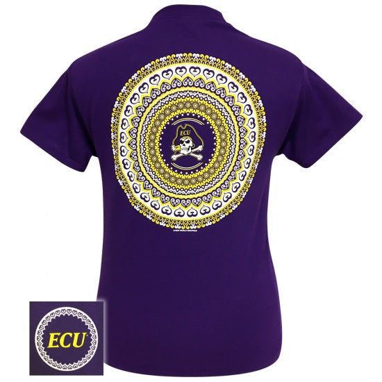 ECU East Carolina Preppy Mandala - Adult & Kids T-Shirts, Sweatshirts & Hoodies apparel design preview 1