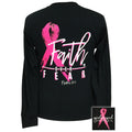 Girlie Girl Preppy Faith Over Fear Breast Cancer - Adult & Kids T-Shirts, Sweatshirts & Hoodies apparel design preview 1