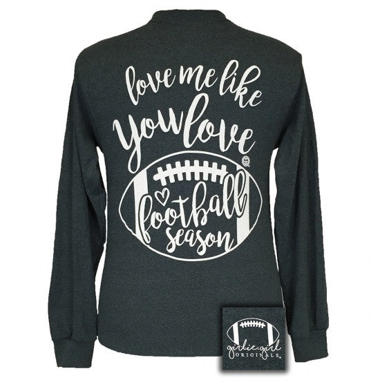 SALE Girlie Girl Love me like you Football Season - Adult & Kids T-Shirts, Sweatshirts & Hoodies apparel design preview 1
