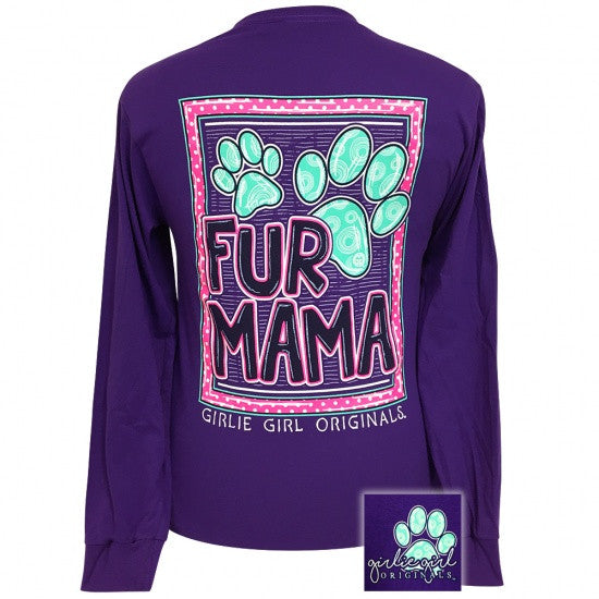 Girlie Girl Preppy Fur Mama - Adult & Kids T-Shirts, Sweatshirts & Hoodies apparel design preview 1