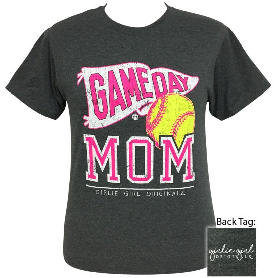 Girlie Girl Originals Preppy Softball Game Day Mom - Adult & Kids T-Shirts, Sweatshirts & Hoodies apparel design preview 1