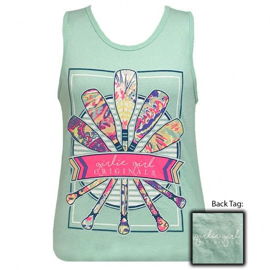 Girlie Girl Preppy Scuba Paddles Tank Top - Adult & Kids T-Shirts, Sweatshirts & Hoodies apparel design preview 1