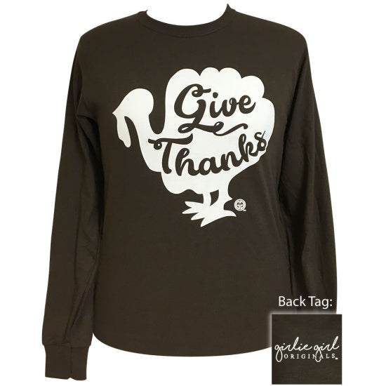 Girlie Girl Give Thanks Turkey Fall - Adult & Kids T-Shirts, Sweatshirts & Hoodies apparel design preview 1
