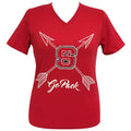 Girlie Girl Preppy North Carolina Arrows V-Neck - Adult & Kids T-Shirts, Sweatshirts & Hoodies apparel design preview 1